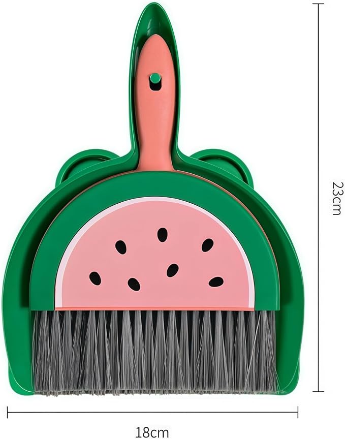 1Pcs Small Broom and Dustpan Set Cute Little Yellow Green Hand Mini Broom and - Image 3