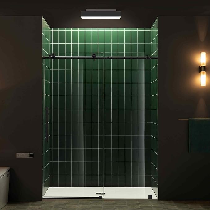 Woodbridge 56-60" W x 80" H Frameless Single Sliding Shower Door by WOODBRIDGE
