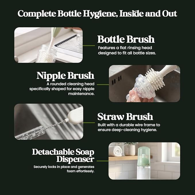 Bottle Brush Set Cleaner Silicone Brushes - Image 3