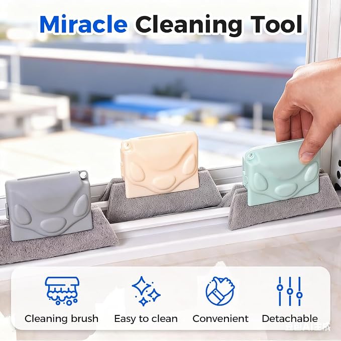 Magic Window Track Cleaner, 2025 Upgraded Window Groove Cleaning Brush Tools Set - Image 7