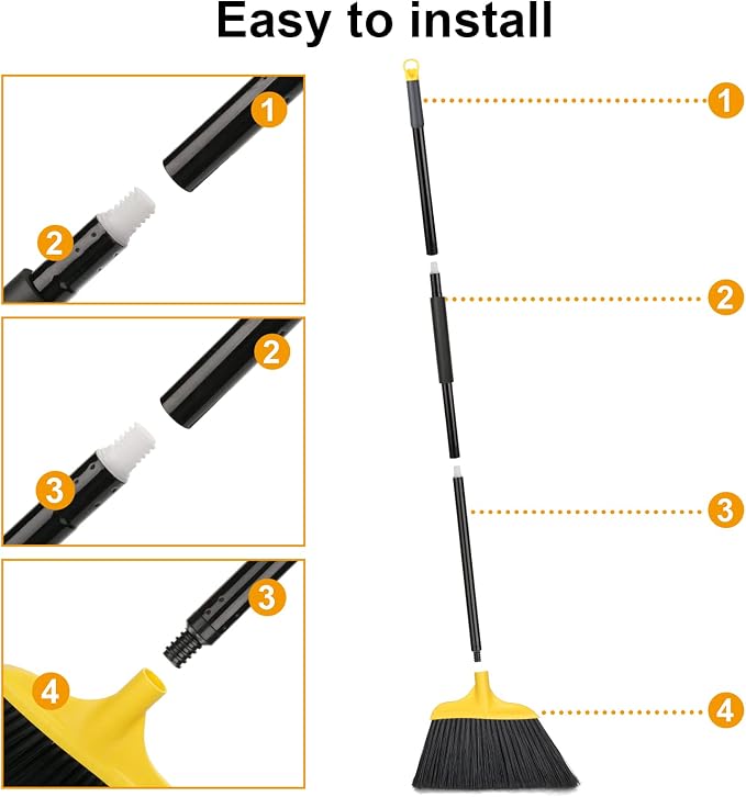 Kefanta 3 Pack Outdoor Broom Heavy-Duty Indoor Commercial Brooms 54 Inches - Image 6