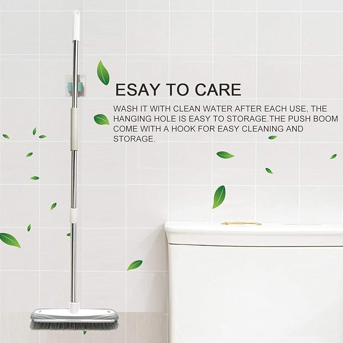 Push Broom, Tub Tile Broom Brush, Stiff Bristles Broom - Image 7