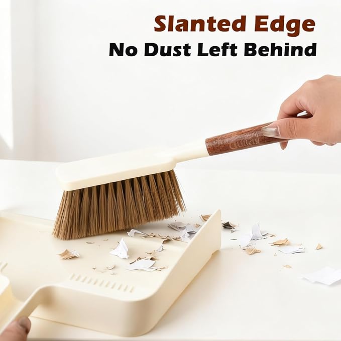 Hand Broom and Dustpan Set, Portable Small Dustpan and Brush Set - Image 3