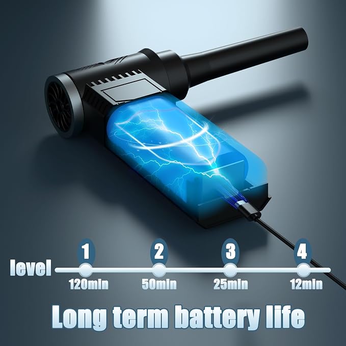 Cordless Electric Air Duster: 120, 000 RPM High-Speed 4-Speed Adjustable Blower - Image 8
