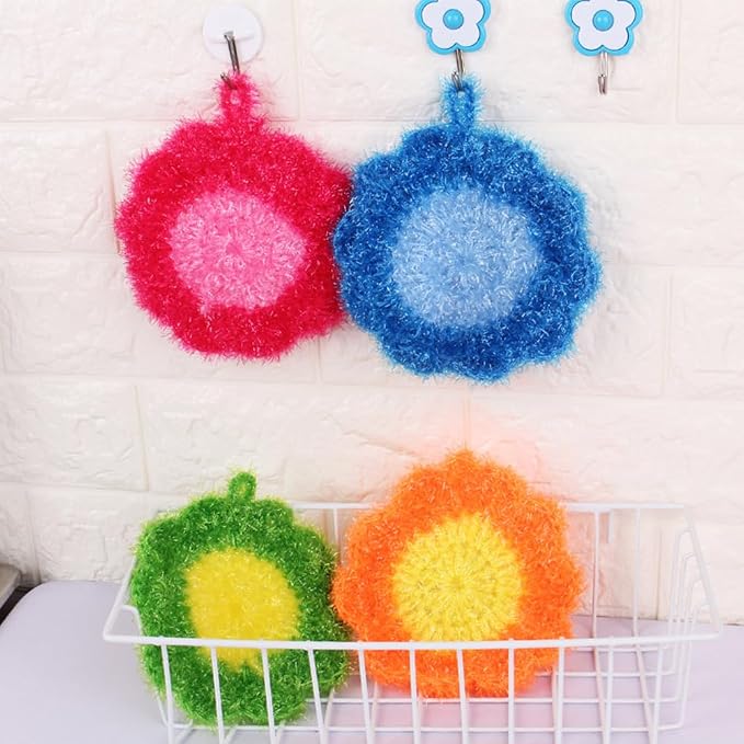 3Pcs Cute Flower Dish Scrubbers - Image 5