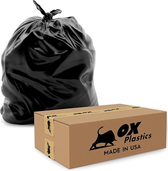 OX Plastics Black Trash Bags - Image 3