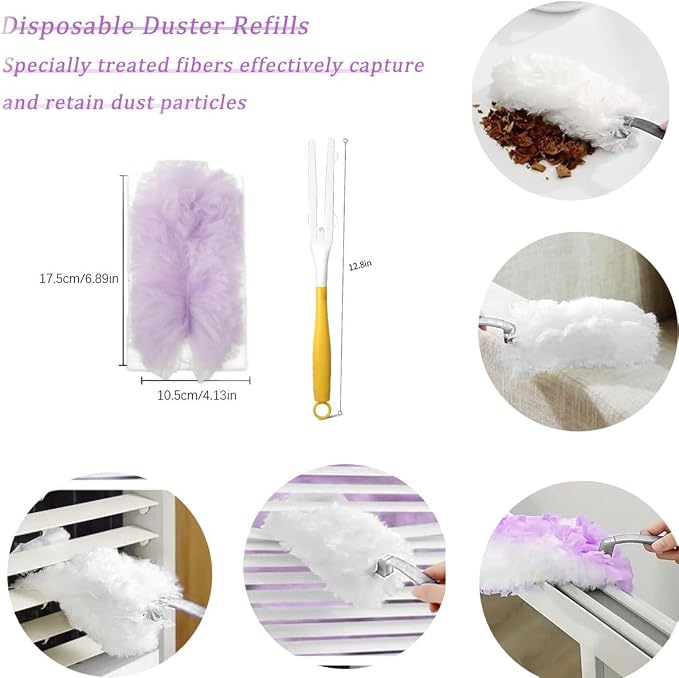 Duster Refills Compatible with Swiffer Duster, Heavy Duty Multi Surface Duster - Image 4