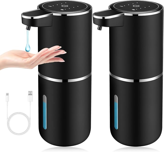 2 Pack Automatic Soap Dispenser, Automatic Liquid Soap Dispenser Touchless by VZZNN