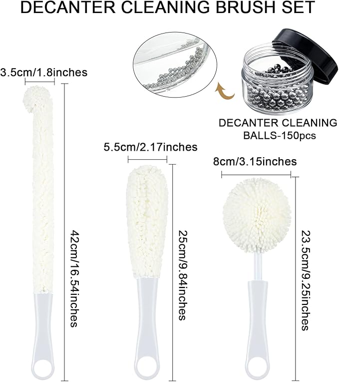 Boao 3 Pcs Wine Decanter Cleaning Brushes - Image 3