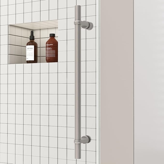 Sunrosa Frameless Double Sliding Tub Shower Door 60" W x 60" H, 5/16" Thick - Image 7