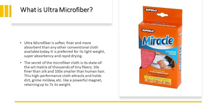 Miracle Microfiber Scrubbing Sponge, Pan and Dish Washing, Super Absorbent and - Image 7