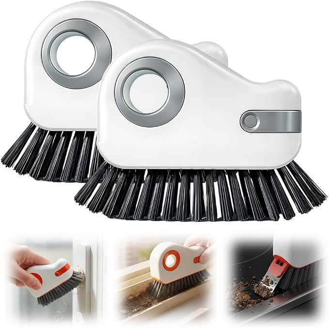 Window Groove Cleaning Brush, 2026 Upgrade 2 in 1 Multifunction Hard Bristle by PVZXR