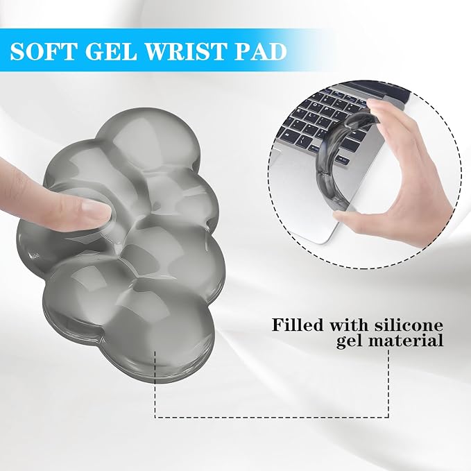 Gel Cloud Mouse Wrist Rest, Cute Wrist Support and Arm Support - Image 3