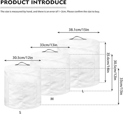 Rose Dust Cover for 3 qt Air Fryer & Pressure Cooker Kitchen Appliance Accessories, Portable Pressure Cooker Air Fryer Rice Cooker Dust Cover with Storage Pockets