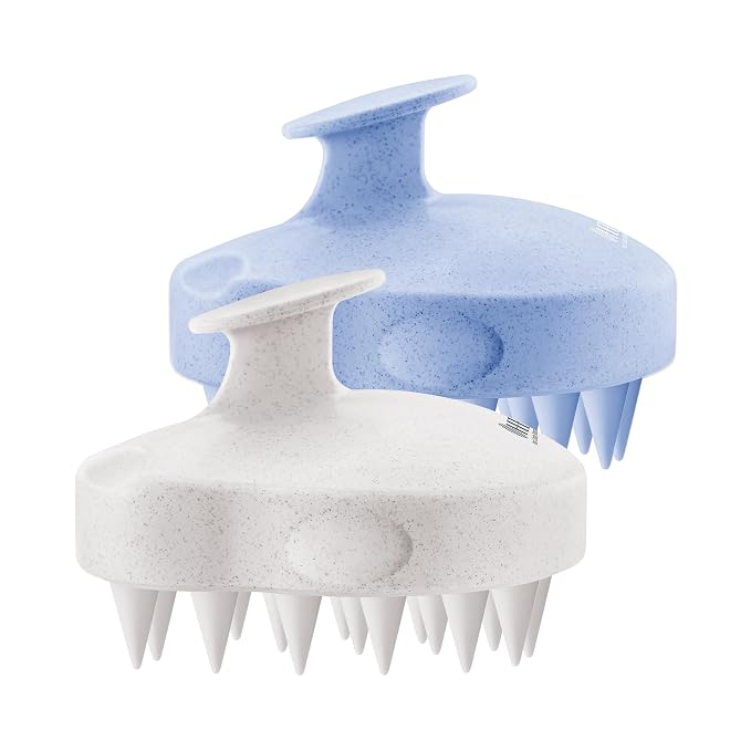 HEETA Scalp Massager 2 Pack for Hair Growth, Soft Silicone Bristles to Remove by HEETA