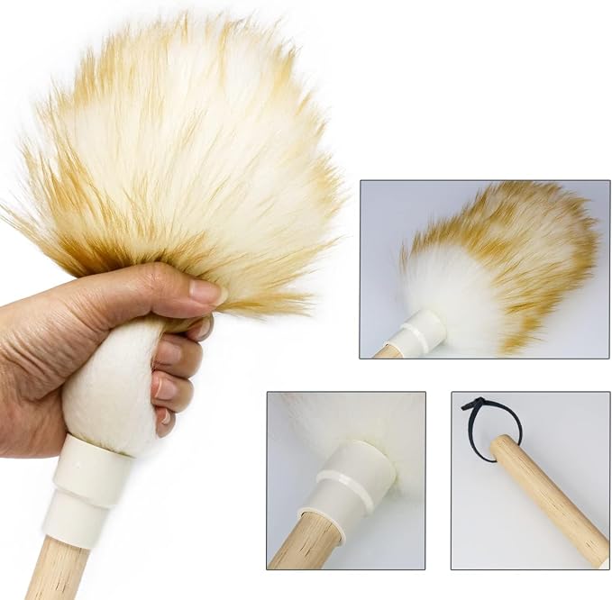 Duster Made of Lambswool with Solid Wood Handle and Lanyard, Antistatic Duster - Image 5