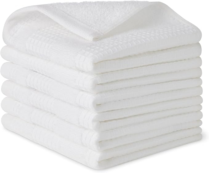 Amazon Basics Organic Cotton Waffle Kitchen Dish Cloths by AmazonBasics