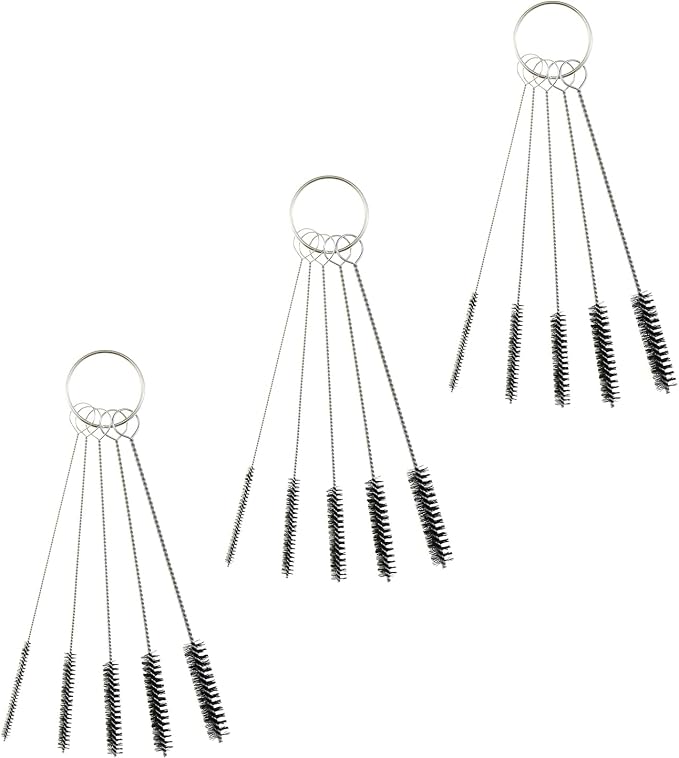 MEETOOT 15-Piece 4-Inch Nylon Tube Brush Set, Straw Cleaning Brush, Carburetor by MEETOOT