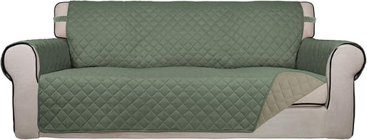 PureFit Reversible Quilted Sofa Cover, Water Resistant Slipcover Furniture by PureFit