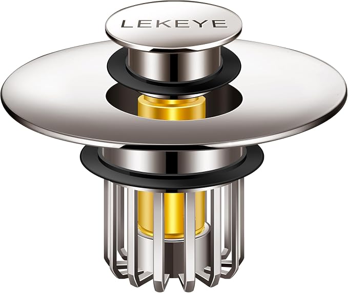 LEKEYE Bathroom Sink Stopper | Shower Drain Hair Catcher | Pop-up Sink Drain by LEKEYE