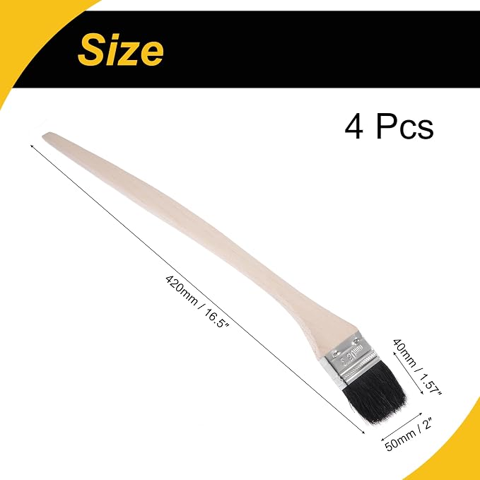 Bent Radiator Paint Brush 17" Length 2" Width Bristle - Image 2