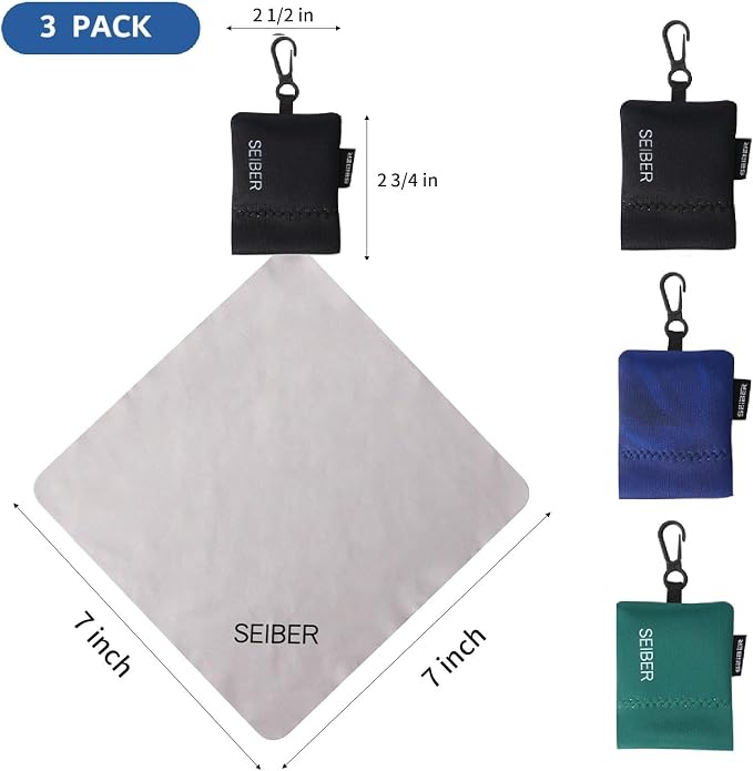 SEIBER Eyeglass Cleaning Microfiber Cloth, 7 x 7 inch Glasses Cloth - Image 3