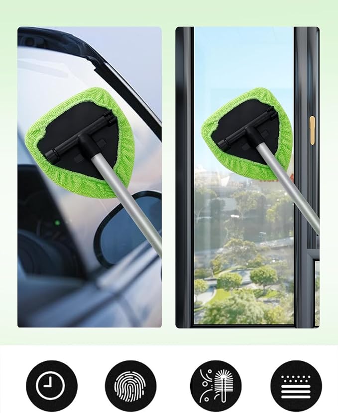 5 Pack Microfiber Pads, Replacement Heads Cover, Windshield Cleaner Tools - Image 7