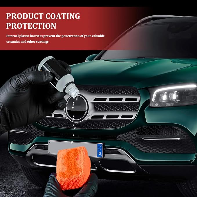 3PCS Premium Microfiber Applicator, Car Wash Sponge, Car Detailing Sponge - Image 5