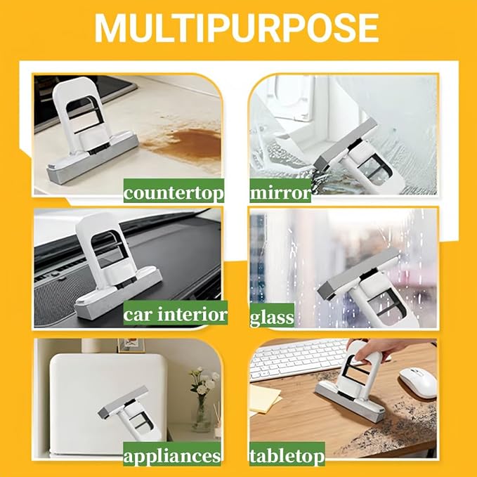 Mini Mop for Small Spaces, Foldable Self-Squeeze & Self-Wringing Wet Dry Sponge - Image 5