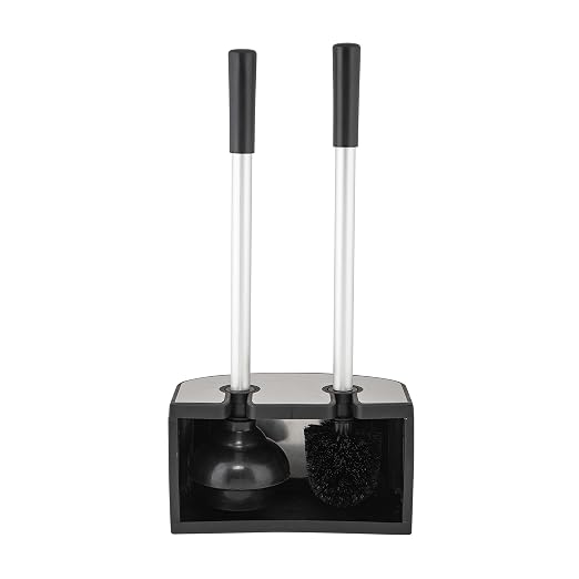 Bath Bliss 2-in-1 Toilet Brush and Plunger Set in Stainless Steel - Image 2