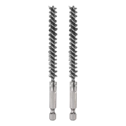 HARFINGTON 2pcs Stainless Steel Bore Brush 8mm Dia Cleaning Wire Brush by HARFINGTON