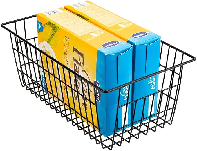 SANNO Wire Storage Baskets Freezer Baskets Farmhouse Organizer Storage Bins - Image 7