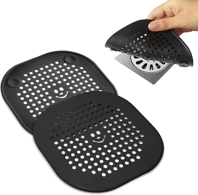 2 Pack Drain Hair Catcher Silicone Drain Protector Bathroom Accessories Hair - Image 5