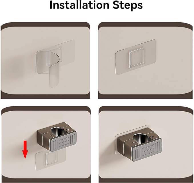 3 Pack Heavy Duty Mop Holder Wall Mount, Strong Adhesive Hanger - Image 3