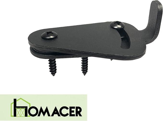 Homacer Sliding Barn Door Hardware Black Teardrop Lock - Image 2