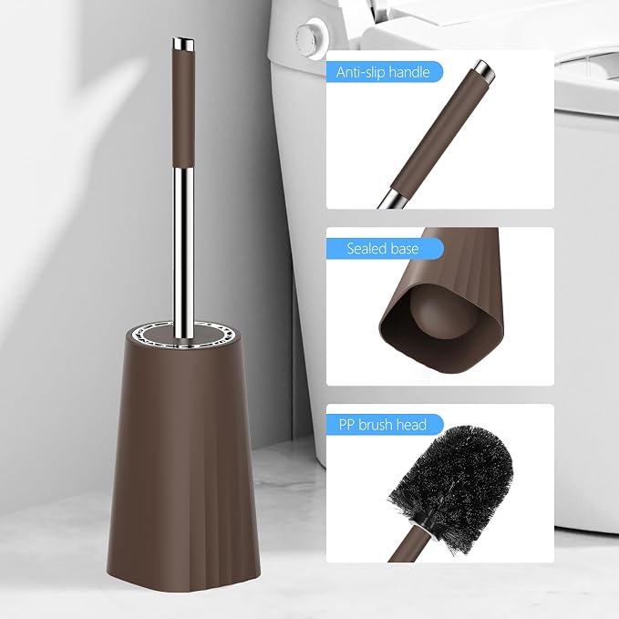 SetSail Toilet Brush, Compact Size Toilet Bowl Brush and Holder Toilet Brushes - Image 7