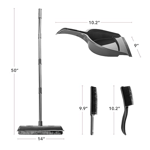 OVENTE Carpet Rake Rubber Broom - Image 9
