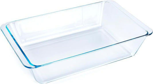 Deep Clear Glass Baking Dish, Rectangular Tempered Glass Baking Pan, The by HUSANMP