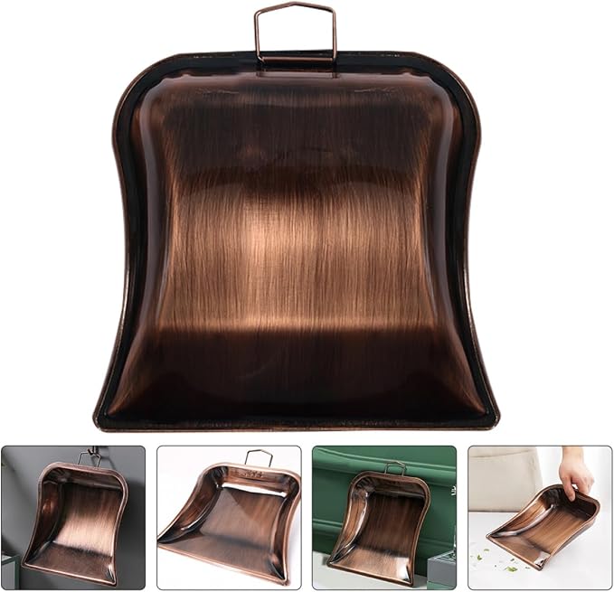 VICASKY Small Handheld Desktop Dustpan in Antique Copper Color, Stainless Steel - Image 7