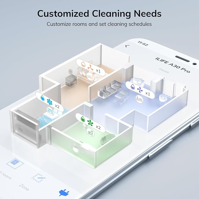 ILIFE A30 Pro Robot Vacuum and Mop, Self Emptying Station - Image 7