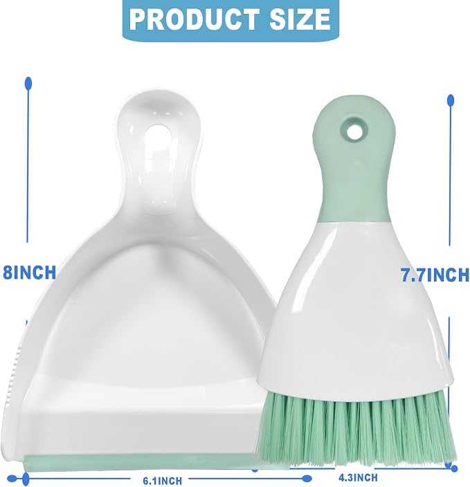 Mini Broom with Dustpan Combo Set Small Dust pan and Brush Set Quick Cleanup - Image 7