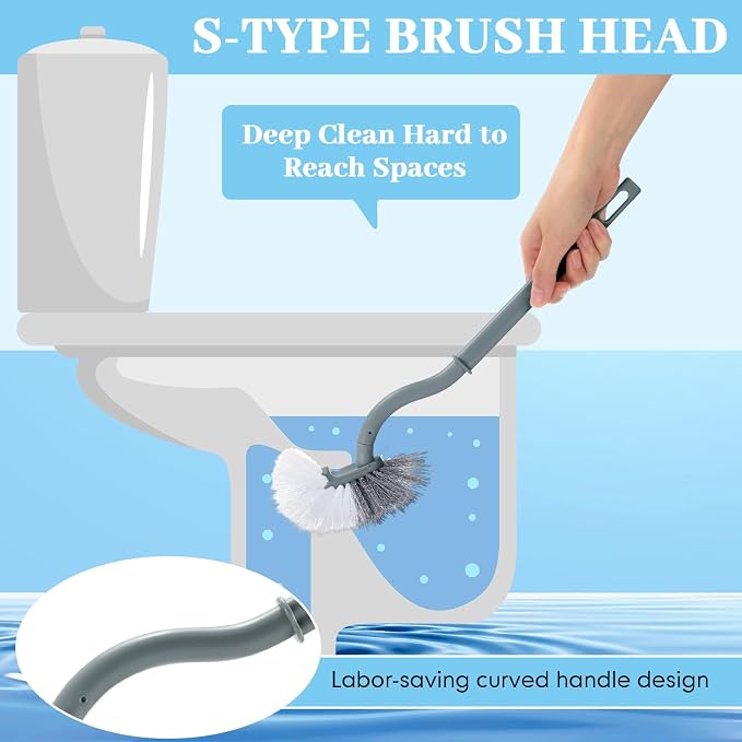 12 Pcs Curved Toilet Bowl Brush Bulk Bathroom Deep Cleaning Toilet Cleaner - Image 3