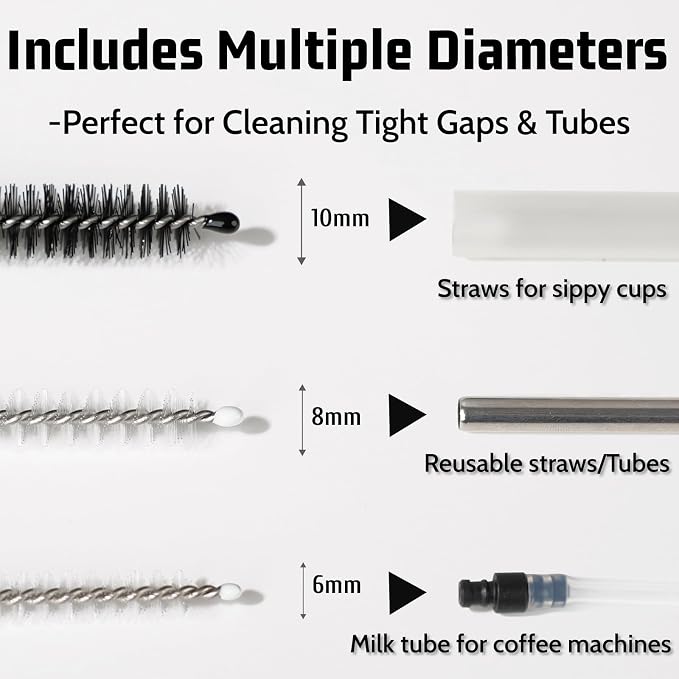 Milk Foamer Hose Brush, Tube Hose Cleaner Brush Ideal - Image 4