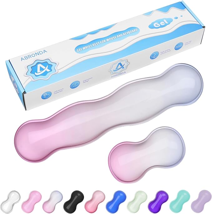 Gel Wrist Rest for Keyboard and Mouse, Wrist Rest for Keyboard, Mouse Wrist by ABRONDA
