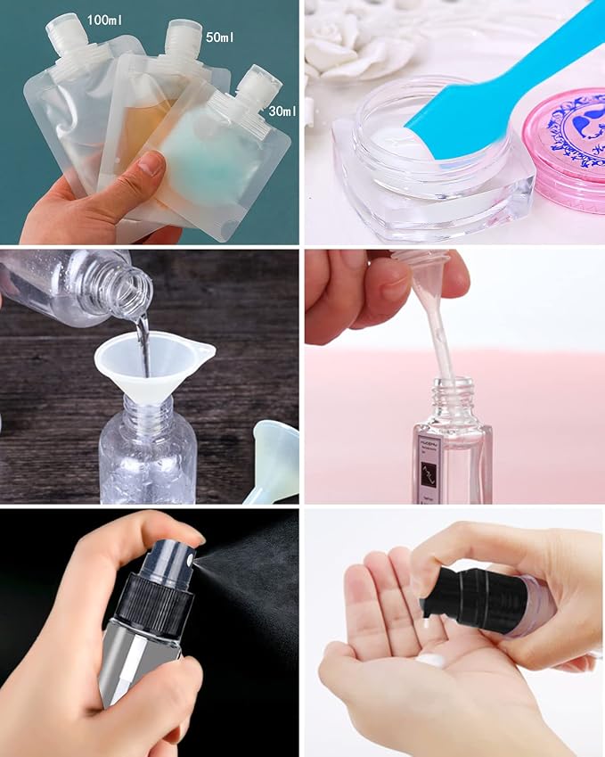17 Pack Travel Pouches for Toiletries, TSA Approved, Portable Containers - Image 6