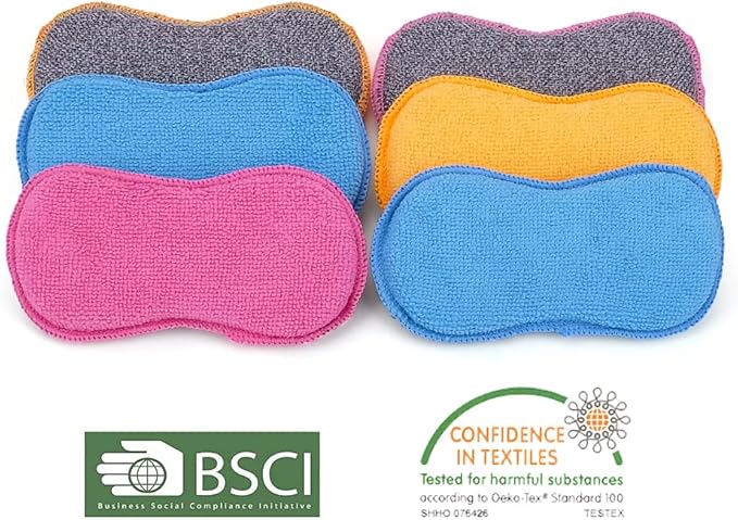 UPSTAR Dish Sponges Kitchen, Microfiber Cleaning Scrubber - Image 5