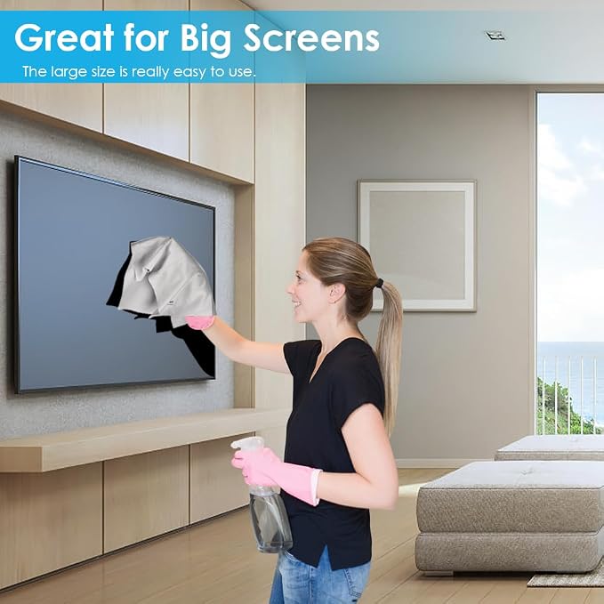 6PCS Large Eyeglass Cleaning Cloths, 12 x12 inches Glasses Cleaner, - Image 5