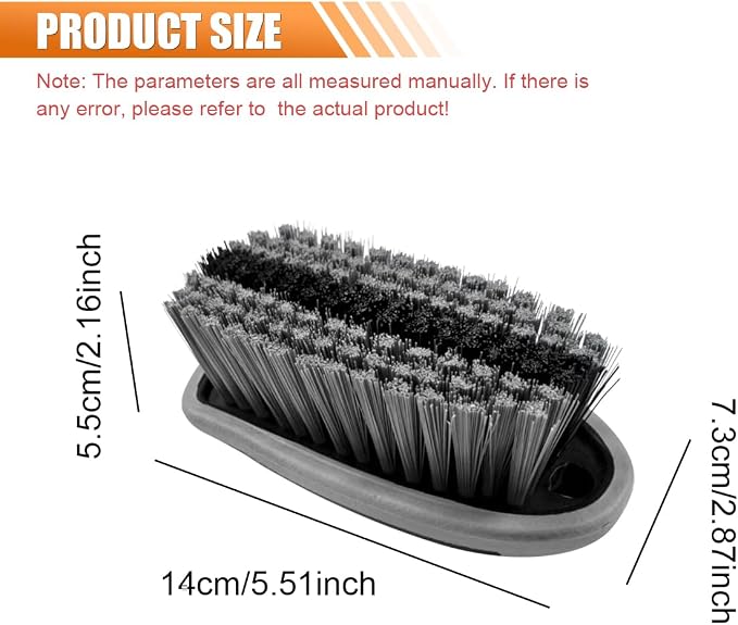 Car Carpet and Upholstery Cleaning Brush, Stiff Bristle Car Detailing Carpet - Image 2