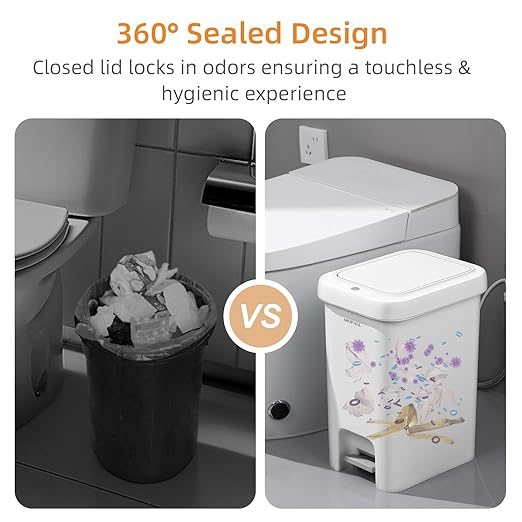 MOPALL Slim Bathroom Trash Can - Image 4