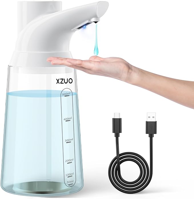 Automatic Soap Dispenser Touchless, 23.7oz/700ml, Rechargeable Liquid Soap by XZUO